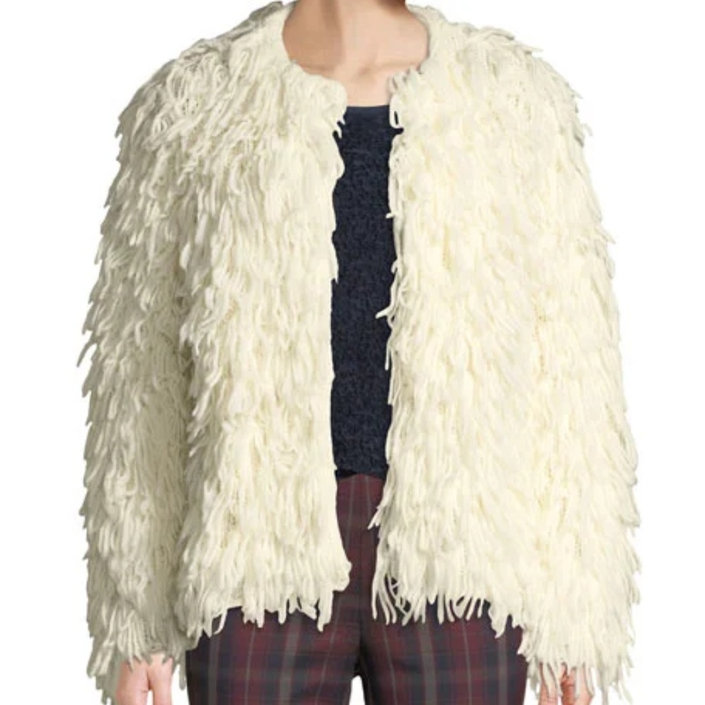 NWT Rag & Bone Amber Shaggy Wool Fringe Jacket